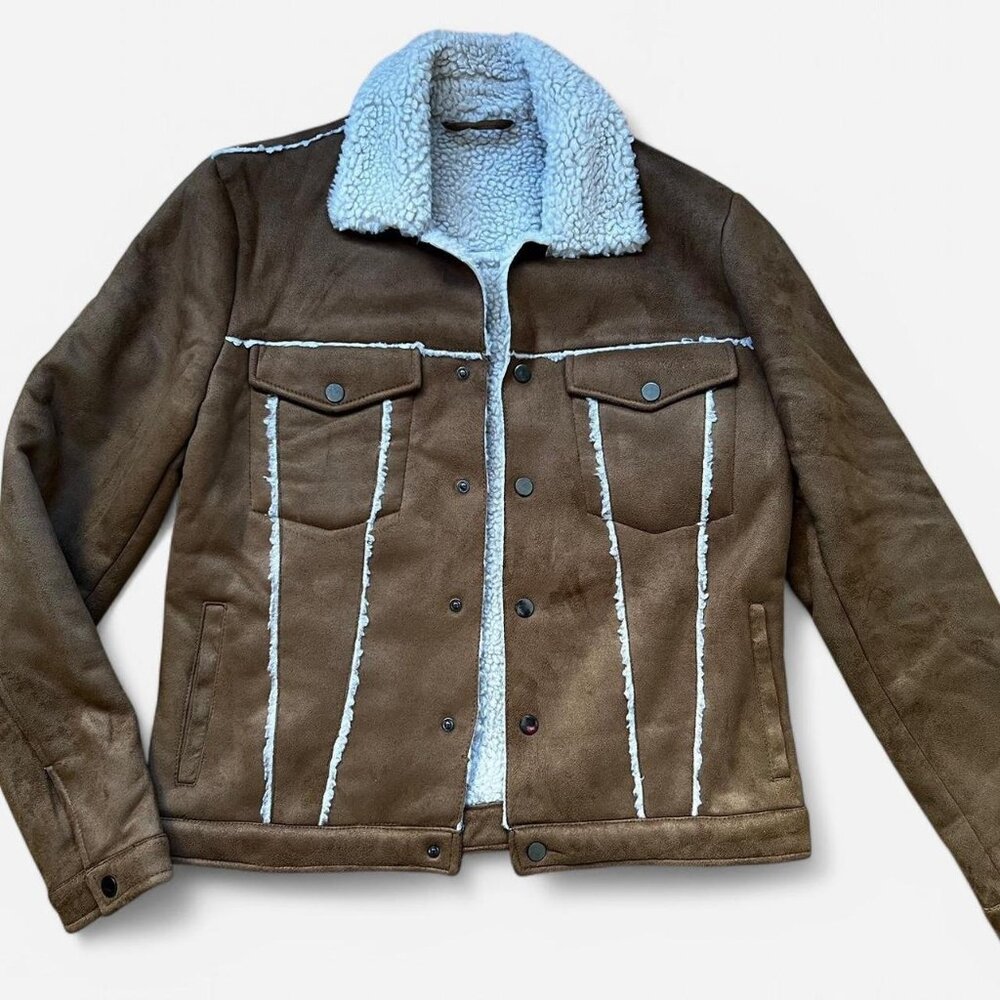 EUC Faux Suede & Shearling Tan Jacket